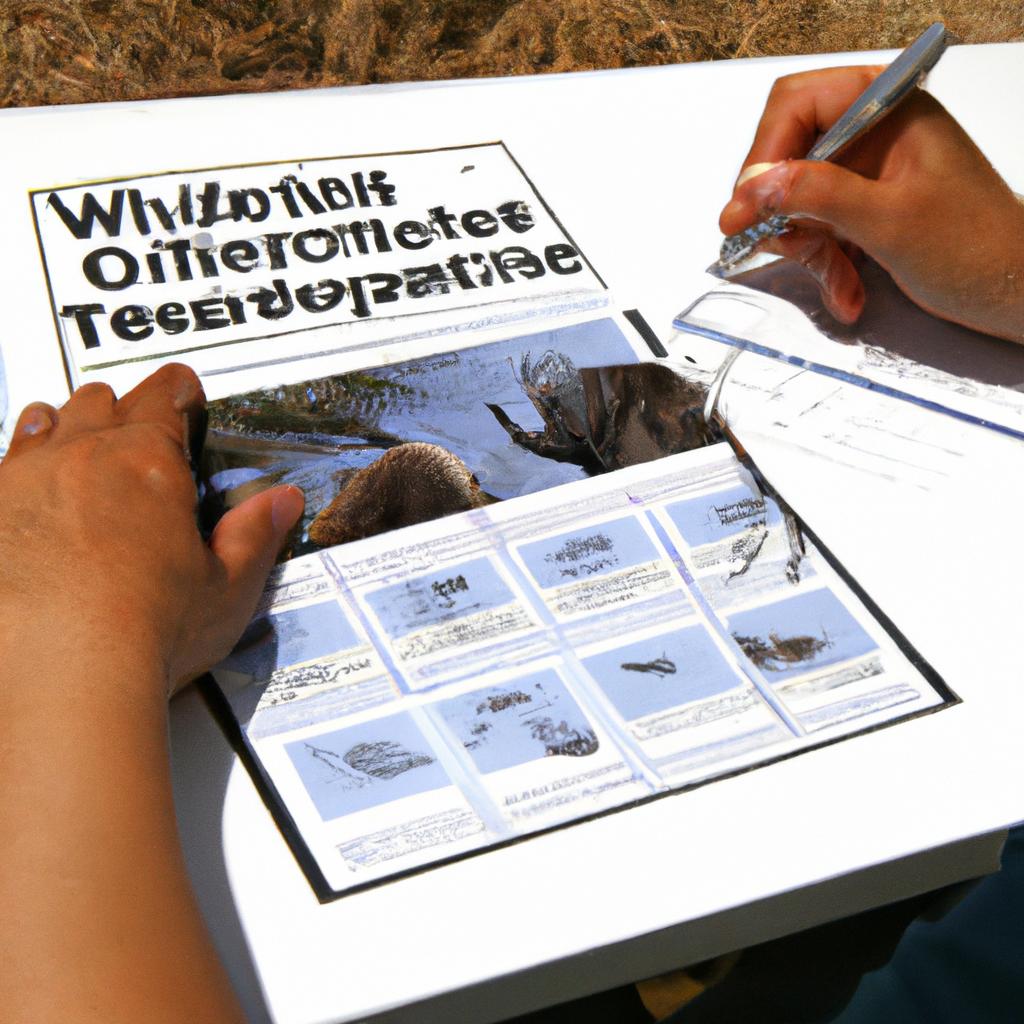 Person analyzing wildlife conservation strategies